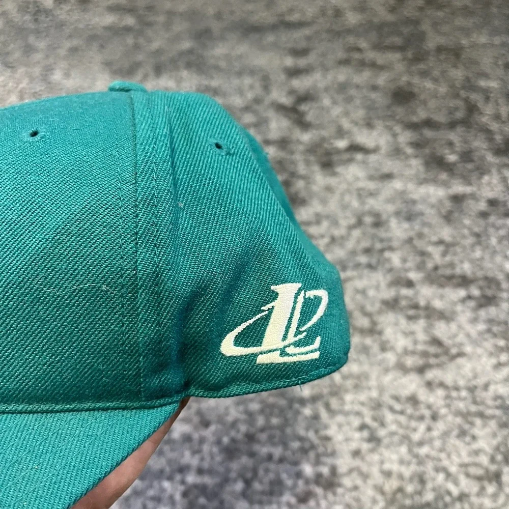 Vintage 90s Miami Dolphins Hat Fitted NFL Embroidered Logo Size 7 1/4 Blue‎